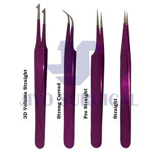Premium Purple Eyelash Tweezers Stainless Steel Precision Lash Extension Tool for Professional Beauty Salons - Product Image 6