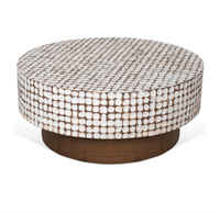 Table basse en bois de coquille de noix de coco au design moderne nouveauté article de décoration intérieure pour meubles de salon du Vietnam tables console