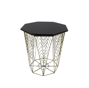 Table en fer/MDF Table basse couleur nickel pour salon meubles de chambre à coucher faits à la main personnalisés en vrac - Product Image 4