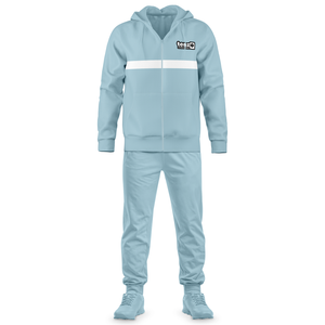 2026 <b>Men</b> Red Winter Streetwear Sportswear Tracksuit <b>Set</b> Breathable Lightweight Hooded Zipper Jacket Jogger Pants OEM ODM Factory - Product Image 5