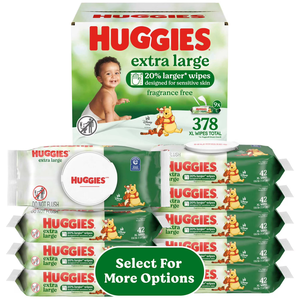 Lingettes pour bébé Huggies Extra Large, non parfumées, 9 paquets à ouverture facile (378 lingettes au total) - Product Image 6