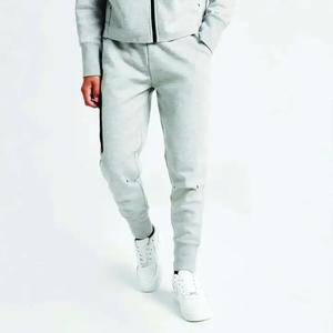 Nouveau style 2026, conception de logo de marque personnalisée, 66% coton, 34% polyester, gris clair, chaleur, coupe standard, vêtements de sport, survêtement en polaire technique - Product Image 5