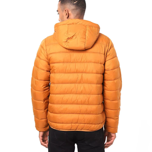 Winter <b>Warm</b> Canvas Puffer Jacket <b>Men</b> Women OEM Custom Cotton Filled <b>Coat</b> with Zipper Front Logo Hooded Style - Product Image 3