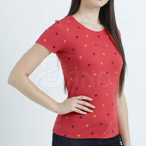 Camisetas de mujer con logotipo personalizado Camisetas de mujer de gran tamaño Camisetas de mujer al por mayor Camisetas de mujer de precio barato - Product Image 2