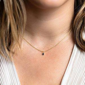 Vente en gros de collier anti-ternissement en pierre précieuse CZ sertissage griffe à facettes rubis or plaqué rhodium pierre principale pour occasions cadeaux - Product Image 3