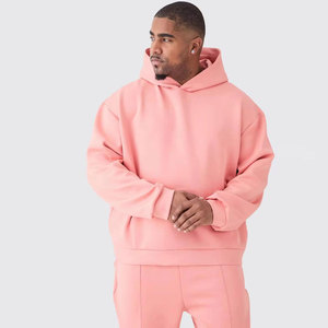 350gsm Top Quality Blank Heavyweight Tracksuit Men's Tracksuits 100% Cotton Sweatshirt Custom Streetwear Hoodie - Product Image 2