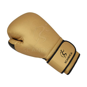 Guantes de boxeo de cuero genuino con cordones personalizados, etiqueta privada que absorbe la humedad para artes marciales, venta en línea - Product Image 2