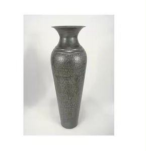 Vase à fleur martelé décoratif en métal de qualité supérieure personnalisé meilleur vendeur Design étonnant Pot de fleur de couleur noire - Product Image 5