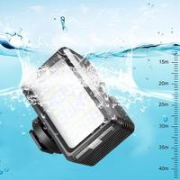 Lampe de plongée LED pour GoPro SL-104, 48 LED, bicolore, 40 m de profondeur, lumière de remplissage étanche pour caméra vidéo et photo, lumière de studio