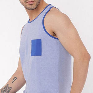 Camiseta sin Mangas Casual de Punto para Hombre de Alta Calidad, Tejido Transpirable de Mezcla de Algodón Suave y Ligero para Entrenamiento y Uso Diario - Product Image 6