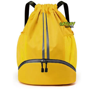 Sac de sport en nylon personnalisé Cinch String Matériau Oxford avec logo imprimé pour le sport - Product Image 5