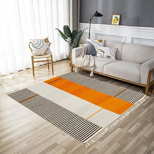 Handmade Jute Pattern Designer Hand Block Print <b>Rugs</b> 4x10 Feet Indoor Outdoor Car Use Home Living Room Garden Decor - Product Image 6