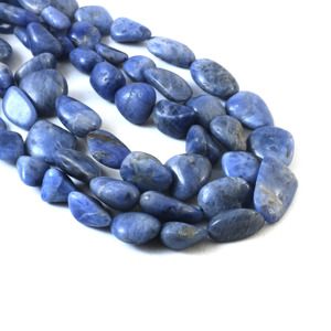 Perles de sodalite bleue naturelle, taille 7x9mm à 16x20mm, perles de pierre précieuse sodalite, brin de 16 pouces, fabrication de bijoux, lot en gros - Product Image 2