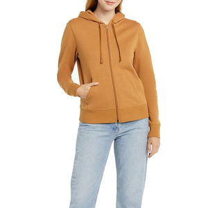 Wholesale New Fashion Winter Zipper Women Hoodie 100%cotton Custom <b>Plain</b> Blank Zipper hoodies for women - Product Image 5