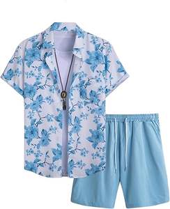 Conjunto Deportivo de Verano para Hombre, Camiseta de Manga Corta y Pantalones Cortos, Conjuntos Personalizados con Estampado, Conjuntos Gemelos para Hombre - Product Image 1