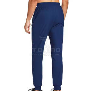 Meilleur dernier style du fabricant Pantalon de survêtement en toile léger pour hommes de haute qualité délavé avec fermeture à la taille élastique en vente - Product Image 2