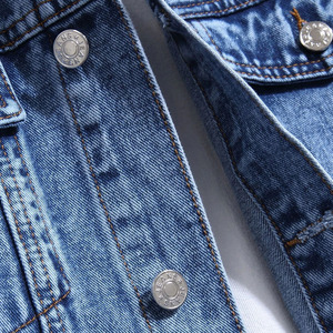 Chaqueta Vaquera de Mezclilla de Alta Calidad y Moda para Hombre, 100% Algodón, Estilo Urbano Personalizado, Chaqueta Vaquera Informal para Hombre - Product Image 6