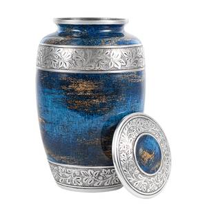 โกศสำหรับมนุษย์ขี้เถ้าเนื้อสีฟ้าคร่าวๆโกศเผาศพขนาดเต็มสำหรับผู้ใหญ่ - Product Image 4