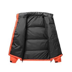 Haute qualité hommes hiver blanc canard veste col montant court décontracté manteau chaud bouffant veste solide motif épaissir pour homme - Product Image 3