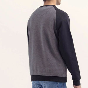 Sweat-shirts à col rond vintage noirs de haute qualité, vente en gros, sweat-shirts pour hommes de haute qualité, OEM, pull-over uni teint, tendance - Product Image 6