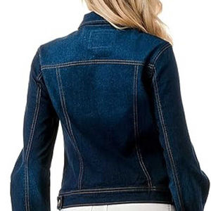 Vente en gros longue veste en jean extensible personnalisée pour femmes veste d'hiver en jean en coton fabricant OEM veste en jean grande taille - Product Image 5