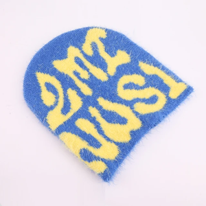 Wholesale Hight Quality Mohair Satin Lined Beanies With Custom Jacquard Logo and Satin Lined Inside - Product Image 5