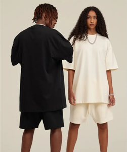 เสื้อยืดทรงบ็อกซี่คุณภาพสูง เสื้อยืดลำลอง ผ้าฝ้าย 100% เสื้อยืดโอเวอร์ไซส์ ไหล่ตก เสื้อยืดสกรีนลายตามสั่ง - Product Image 2