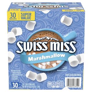 Swiss Miss Chocolate, Mezcla de Chocolate Caliente con Malvaviscos, Suministros para Barra de Chocolate Caliente, 1.38 oz, Paquete de 30 Sobres - Product Image 1