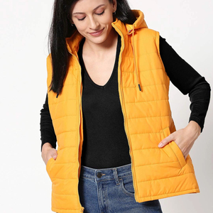 Custom 2024 OEM ODM Chaqueta de plumón de manga abullonada para mujer Chaqueta impermeable a prueba de viento de vuelo corto - Product Image 1