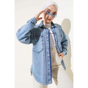 Chaqueta vaquera con bolsillo de tela vaquera, diseño regular, azul vaquero, TR Origin Boy 165 - Product Image 3