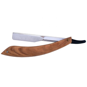 New Wooden <b>Barber</b> Shaving Razor For Men Shaving High Quality <b>Barber</b> Razor Wholesale Price Low Wood Design Logo Packing Mink - Product Image 5