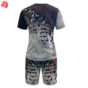 Ensemble de shorts d'été à manches courtes imprimés numériquement en 3D pour hommes deux pièces ensemble de shorts d'été élégants pour hommes - Product Image 2