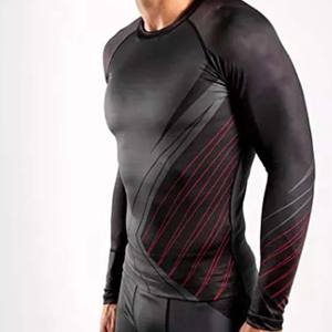 Chemises de gymnastique à compression à manches longues personnalisées BJJ Rash guard MMA sublimé Rash Guard pour hommes - Product Image 2