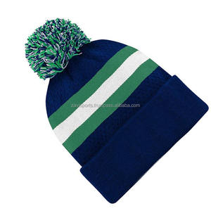 Chapeau de ski d'hiver en tricot unisexe en acrylique de haute qualité personnalisé par Zavi Sports, avec logo tissé uni, style beanie de pêcheur - Product Image 3