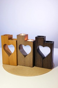 Wooden Six Column Candle Holder Suitable For Home Decor Table Centerpiece And Festive Lighting Handcrafted From India - Product Image 3