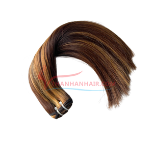 Longueur personnalisée brun os droite vierge Remy brut extensions de cheveux humains vietnamiens cuticule aligné Machine trame faisceaux pour perruques - Product Image 5