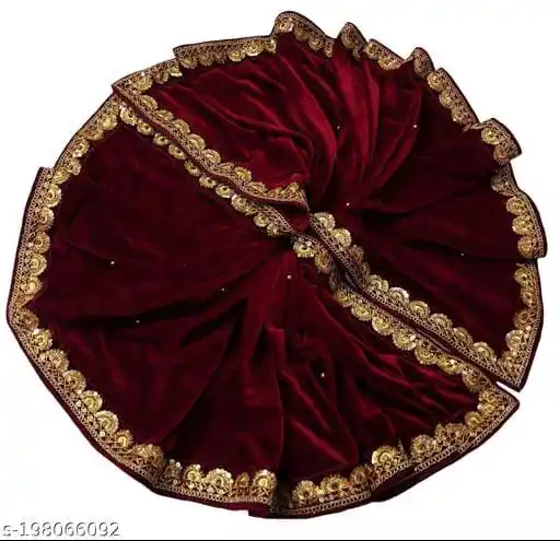 Ouro Bordado Maroon Veludo Dupatta/Xale Para As Mulheres 4 Lados Bordado Pesado Partido e Desgaste Do Casamento Indiano Paquistanês Dupatta