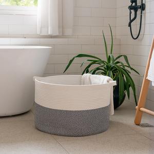 Cesta de cuerda de yute de diseño bohemio más vendida 100% Cesta de almacenamiento de calidad premium de India Precio al por mayor - Product Image 5