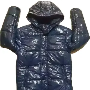 Made in Bangladesh Girls Winter Clothing Padded Jacket with Extra Fleece Crop Puffer Bubble Down Jacket