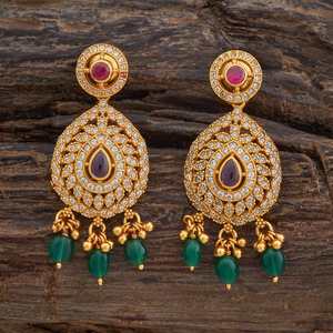 Pendientes de Plata con Diseño de Gota de Agua, Baño de Oro y Piedras de Rubí-Verde con Engaste de Bisel, Coleccionables Culturales del Templo de Plata, para Bodas de Mujer - Product Image 4