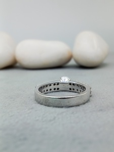 Anillo de Compromiso y Boda Personalizado de Plata 925 con Diamante Solitario VVS, Elegante Regalo de Aniversario para Fiestas, Certificado GIA 100% - Product Image 4