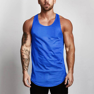 Camiseta sin mangas de entrenamiento en blanco de alta calidad, camiseta sin mangas acanalada para hombre, camiseta sin mangas de Fitness con cuello cuadrado, chaleco de gimnasio para hombres - Product Image 5