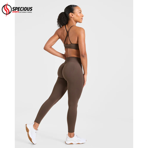 เลกกิ้งผู้หญิงสั่งทำโลโก้ได้ ราคาดีที่สุด ชุดโยคะมืออาชีพ ผ้าทึบ ยืดหยุ่น กระชับเข้ารูป พร้อมดีไซน์รัดรูปเล็กน้อย - Product Image 4