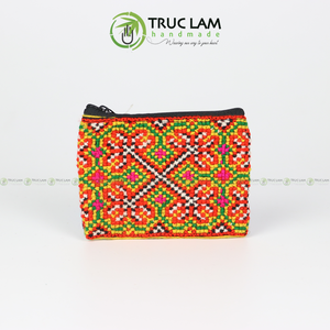 กระเป๋าสตางค์ผ้าปักลายแบบดั้งเดิมของผู้หญิง,กระเป๋าใส่เหรียญผ้าทอสี่เหลี่ยมขนาดเล็กทำจากผ้าโพลีเอสเตอร์มีซิปเป็นมิตรกับสิ่งแวดล้อม - Product Image 6