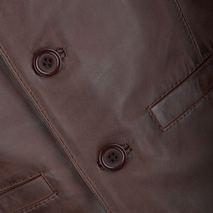 Chaleco de cuero para hombre de diseño personalizado más vendido del 2025, tela de punto ligera de alta calidad, estilo informal de talla grande para invierno - Product Image 3