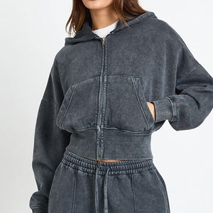 Soft Fabric With Ribbed Cuff & Hem Stylish Wear Women Tracksuit <b>Cheap</b> Rate For Bulk Buyer Full Sleeves Design With Custom Logo - Product Image 2