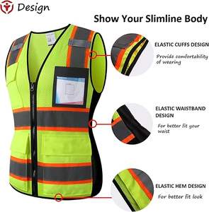 Gilet de travail haute visibilité pour homme, gilet de sécurité réfléchissant de haute qualité - Product Image 3