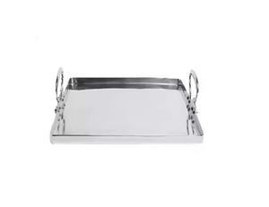 ถาดอาหารโลหะทำด้วยมือถาดเสิร์ฟอาหารสแตนเลสปรับแต่งได้ถาดทรงสี่เหลี่ยมผืนผ้า - Product Image 1