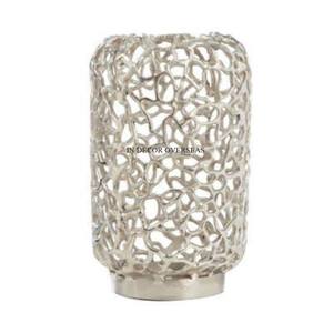 Vente en gros de qualité supérieure en aluminium moulé couleur argent finition brillant poli fleur vase centre de table fournitures - Product Image 2