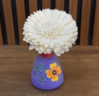 Difuser Aroma Rumah Buatan Tangan Eropa Bunga Daisy Sola dengan Sumbu Kapas, Hadiah Wisuda Natal, Pewangi Rumah Sola Buatan